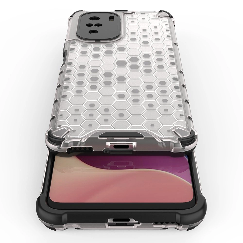 Honeycomb Case apsauginis dėklas su TPU apsauga Xiaomi Redmi K40 Pro+ / K40 Pro / K40 / Poco F3 juodas - Image 11