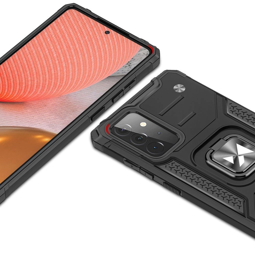 Wozinsky Ring Armor dėklas su stovėjimo funkcija tvirtas ir atsparus Samsung Galaxy A72 4G raudonas - Image 2