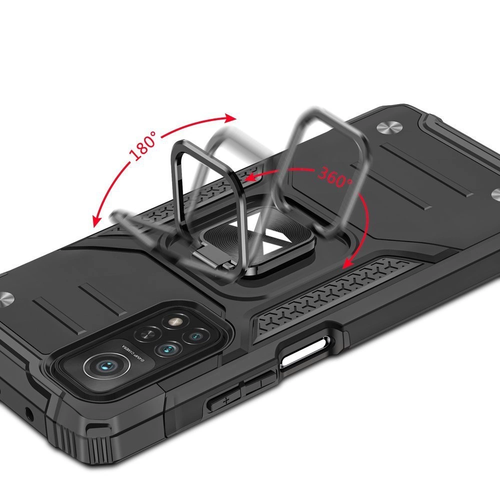Wozinsky Ring Armor dėklas su stovėjimo funkcija tvirtas ir atsparus Samsung Galaxy A72 4G raudonas - Image 5