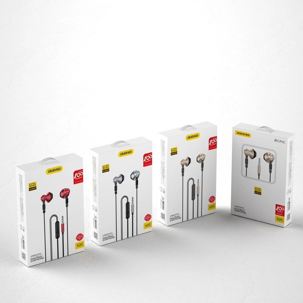 Dudao Metal Wired ausinės 3,5 mm Mini Jack pilkos (X2C-Gray) - Image 5