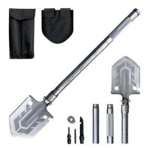 Survival shovel 10-in-1 folding shovel with knife