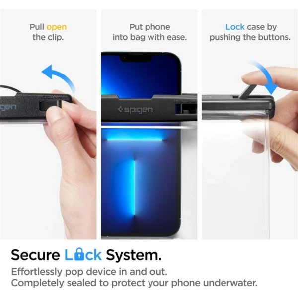 Spigen Aqua Shield A601 dėklas atsparus vandeniui IPX8 – skaidrus 2 vnt. - Image 8