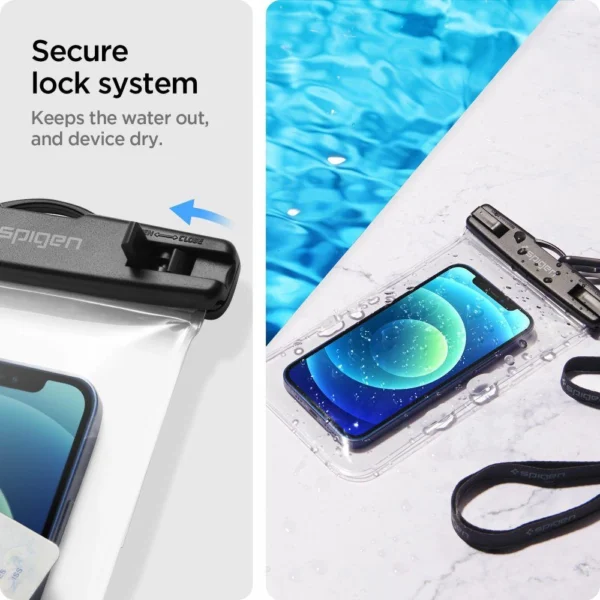 Spigen Aqua Shield A601 dėklas atsparus vandeniui IPX8 – skaidrus 2 vnt. - Image 9