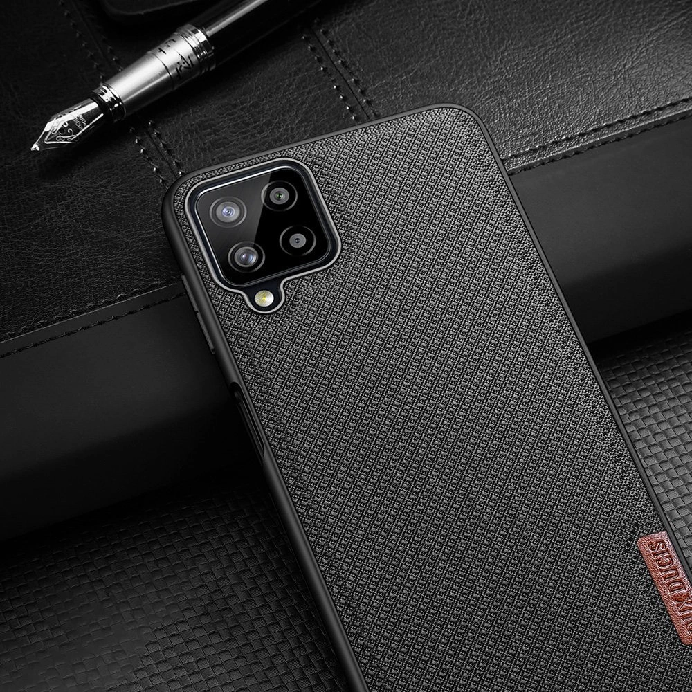 Dux Ducis Fino dėklas padengtas nailono medžiaga Samsung Galaxy A22 4G juodas - Image 11