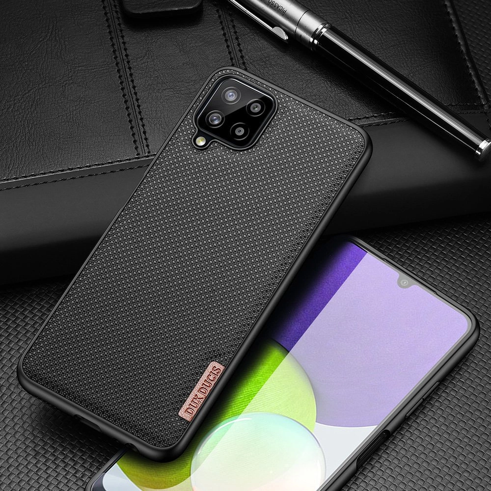 Dux Ducis Fino dėklas padengtas nailono medžiaga Samsung Galaxy A22 4G juodas - Image 16