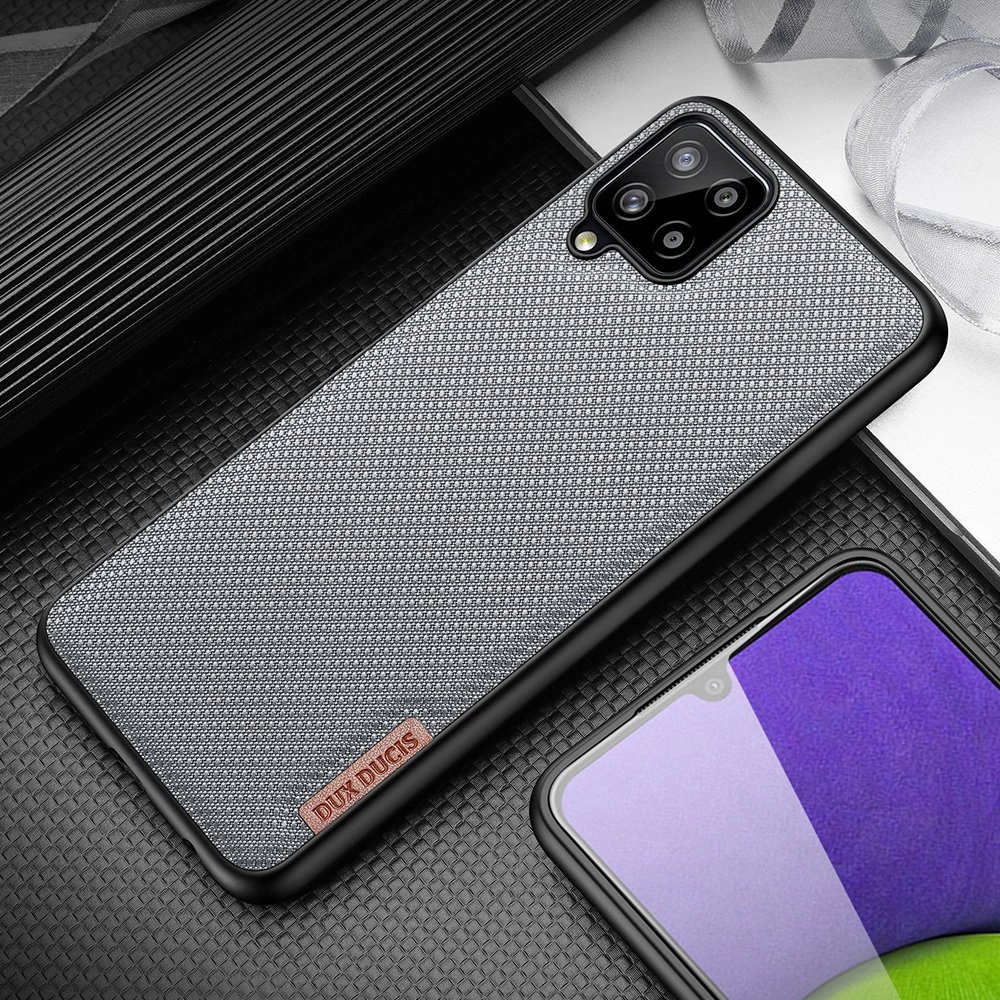 Dux Ducis Fino dėklas padengtas nailono medžiaga Samsung Galaxy A22 4G juodas - Image 17