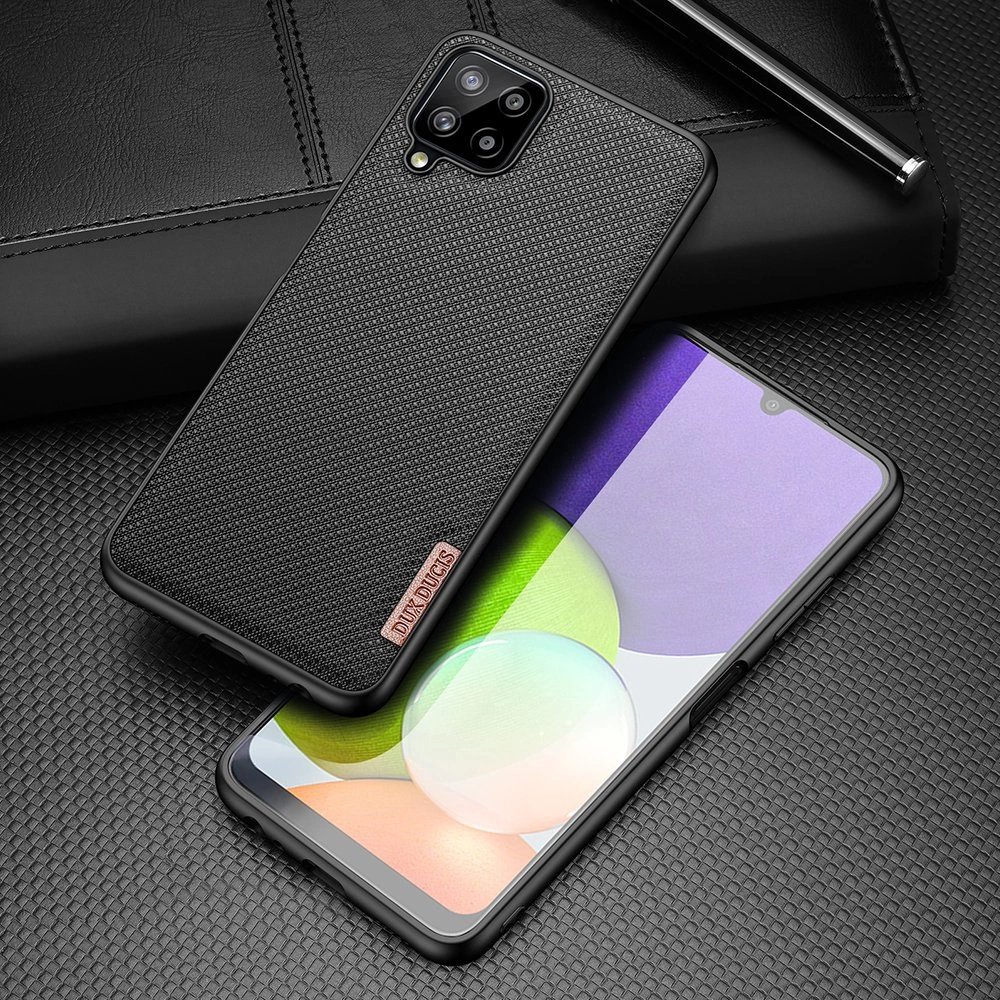 Dux Ducis Fino dėklas padengtas nailono medžiaga Samsung Galaxy A22 4G juodas - Image 2
