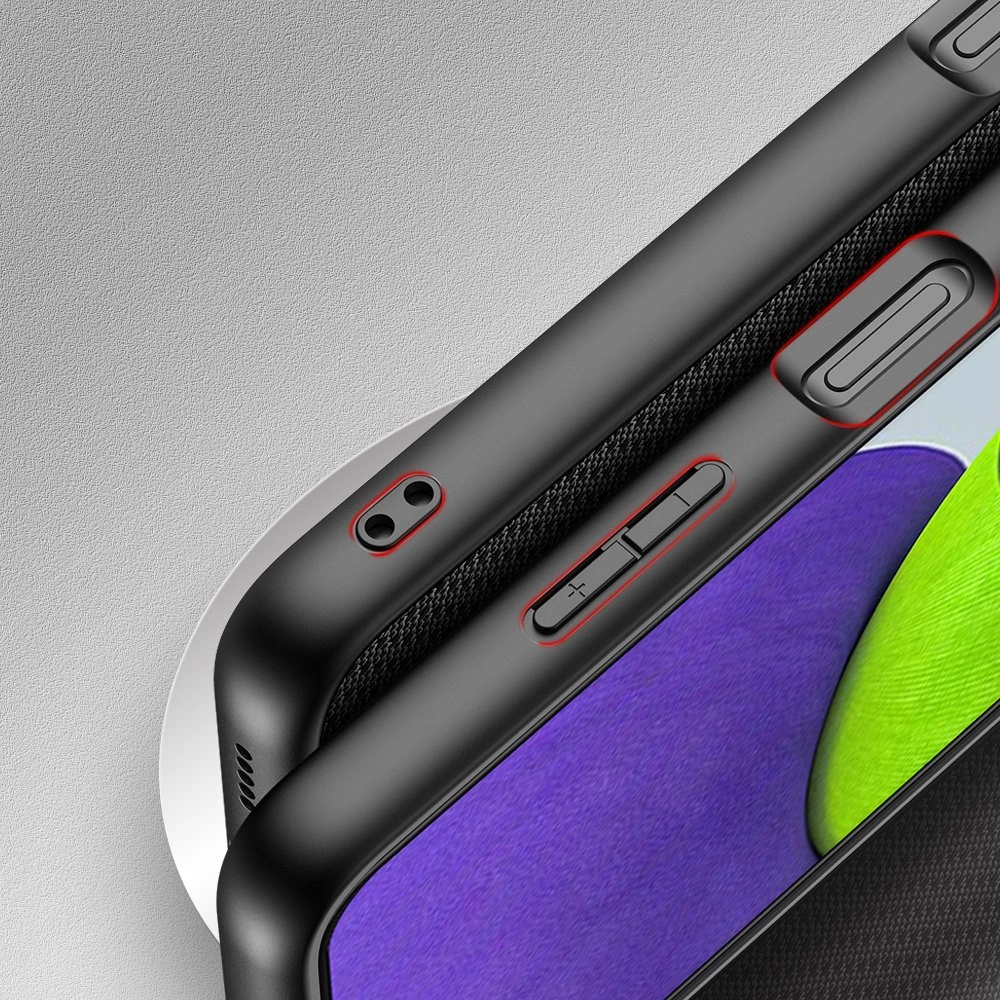 Dux Ducis Fino dėklas padengtas nailono medžiaga Samsung Galaxy A22 4G juodas - Image 7