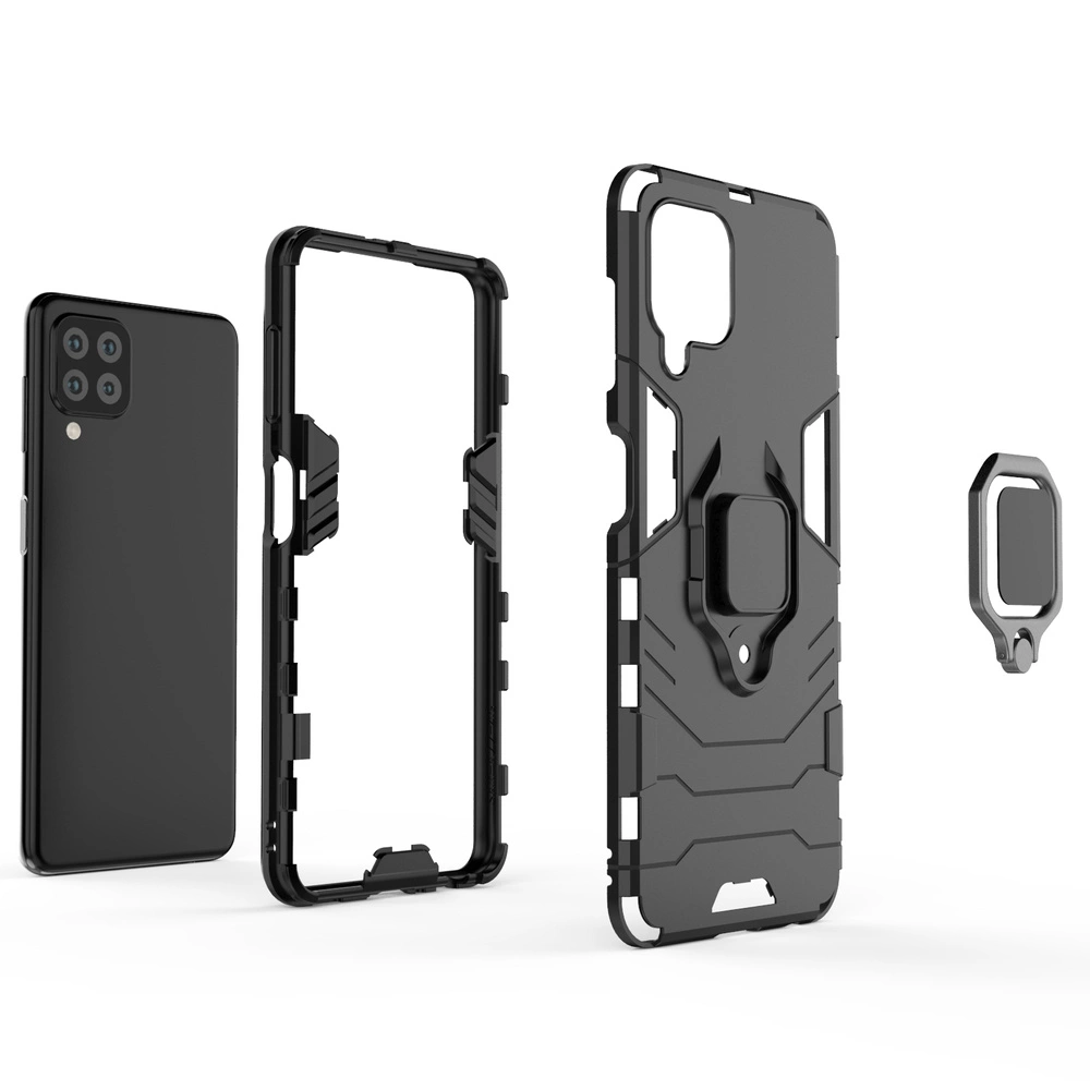 Ring Armor dėklas su stovu tvirtas, atsparus Samsung Galaxy A22 4G mėlynas - Image 3
