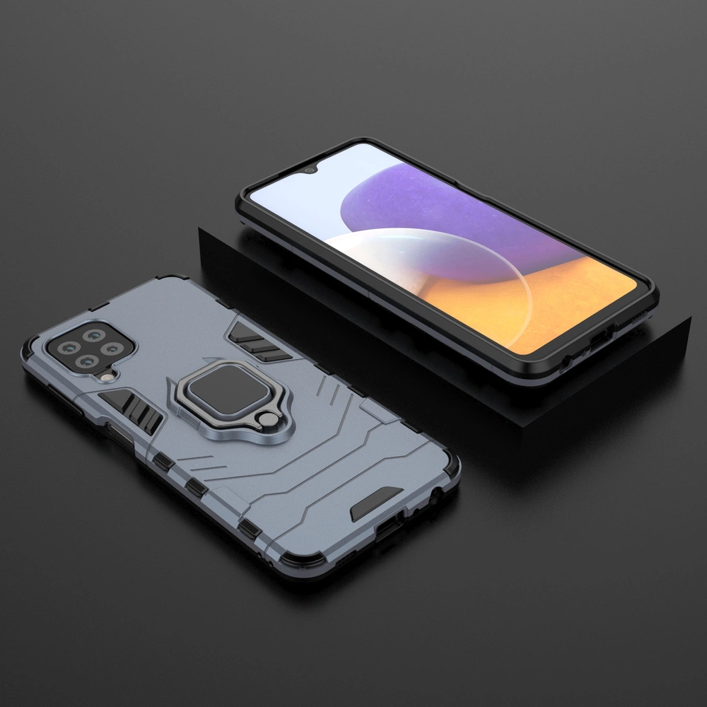 Ring Armor dėklas su stovu tvirtas, atsparus Samsung Galaxy A22 4G mėlynas - Image 9