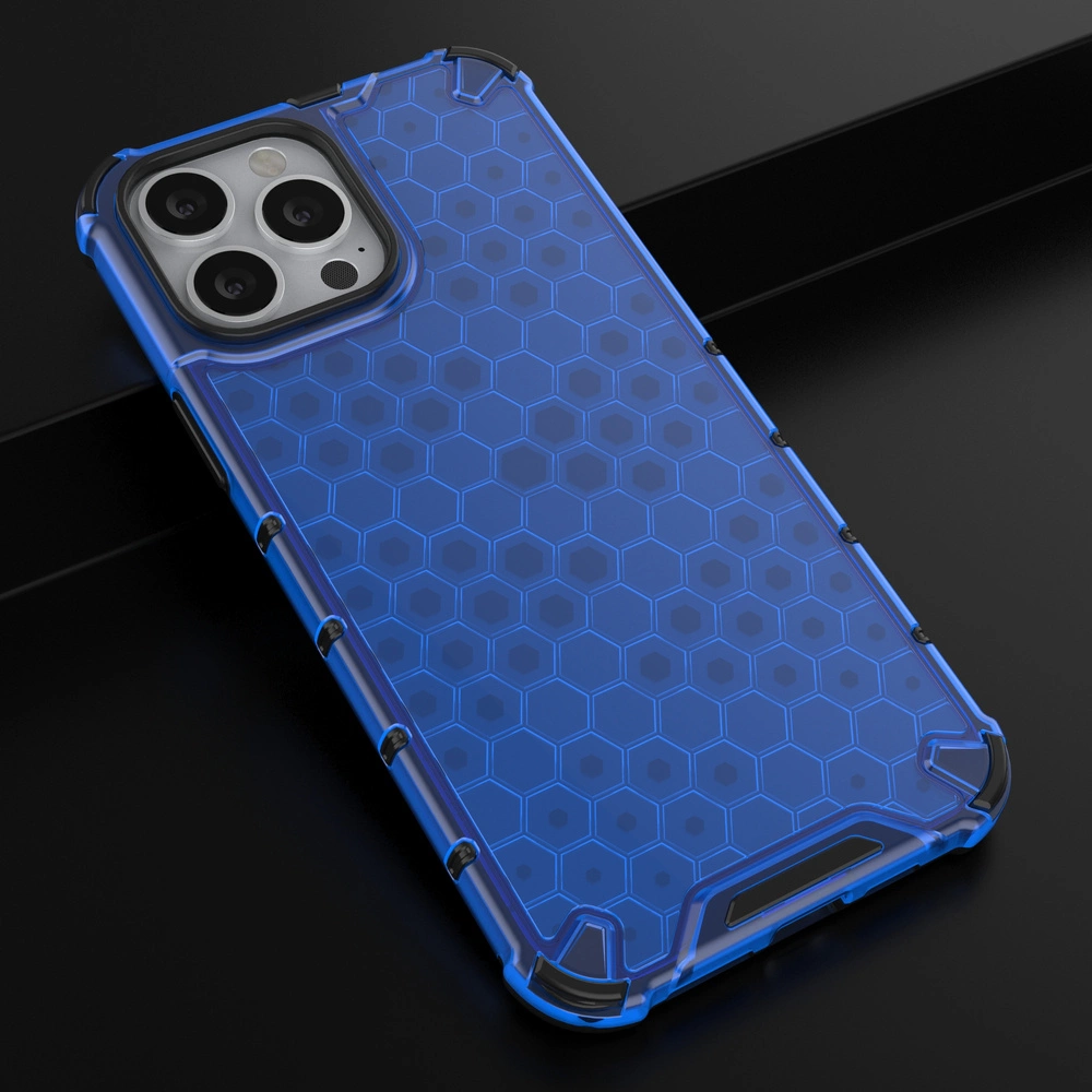Honeycomb dėklas su TPU apsauga iPhone 13 Pro Max mėlynas - Image 14