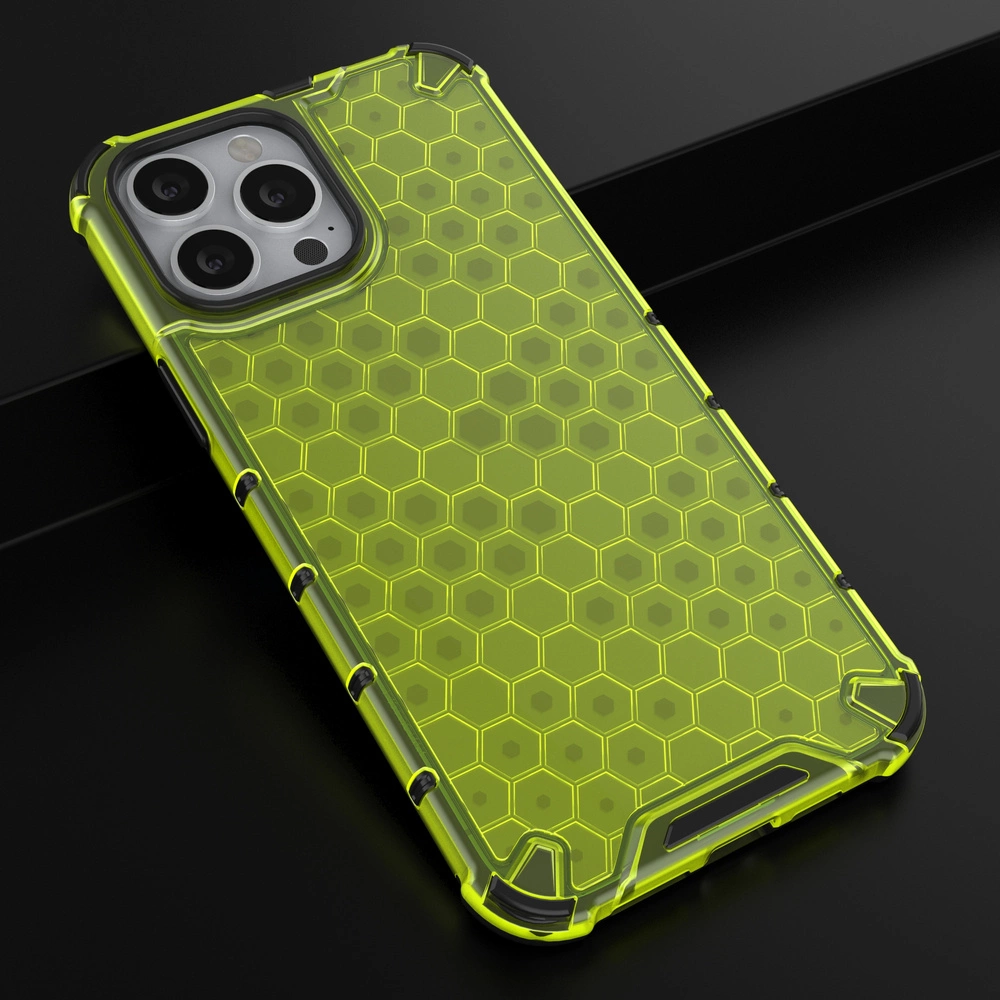 Honeycomb dėklas su TPU apsauga iPhone 13 Pro Max žalias - Image 14