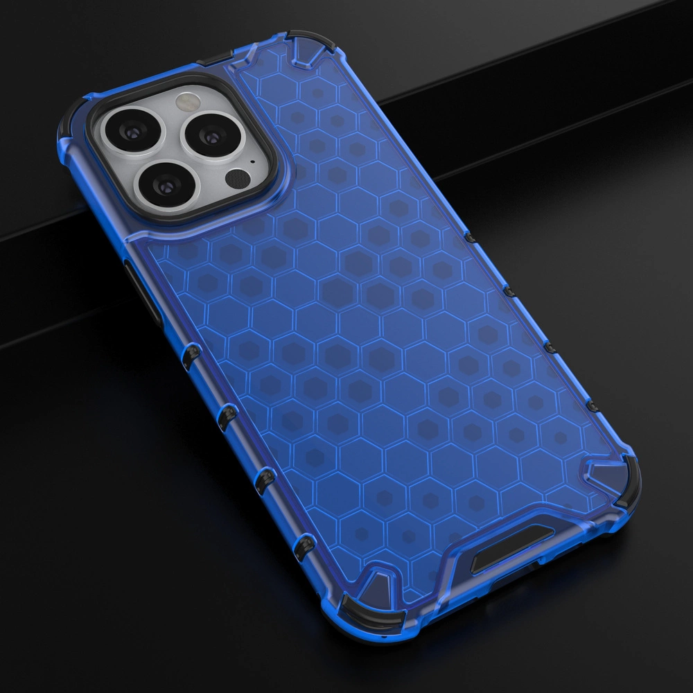 Honeycomb dėklas su TPU apsauga iPhone 13 Pro mėlynas - Image 14