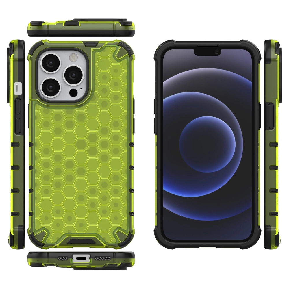 Honeycomb dėklas su TPU apsauga iPhone 13 Pro žalias - Image 2