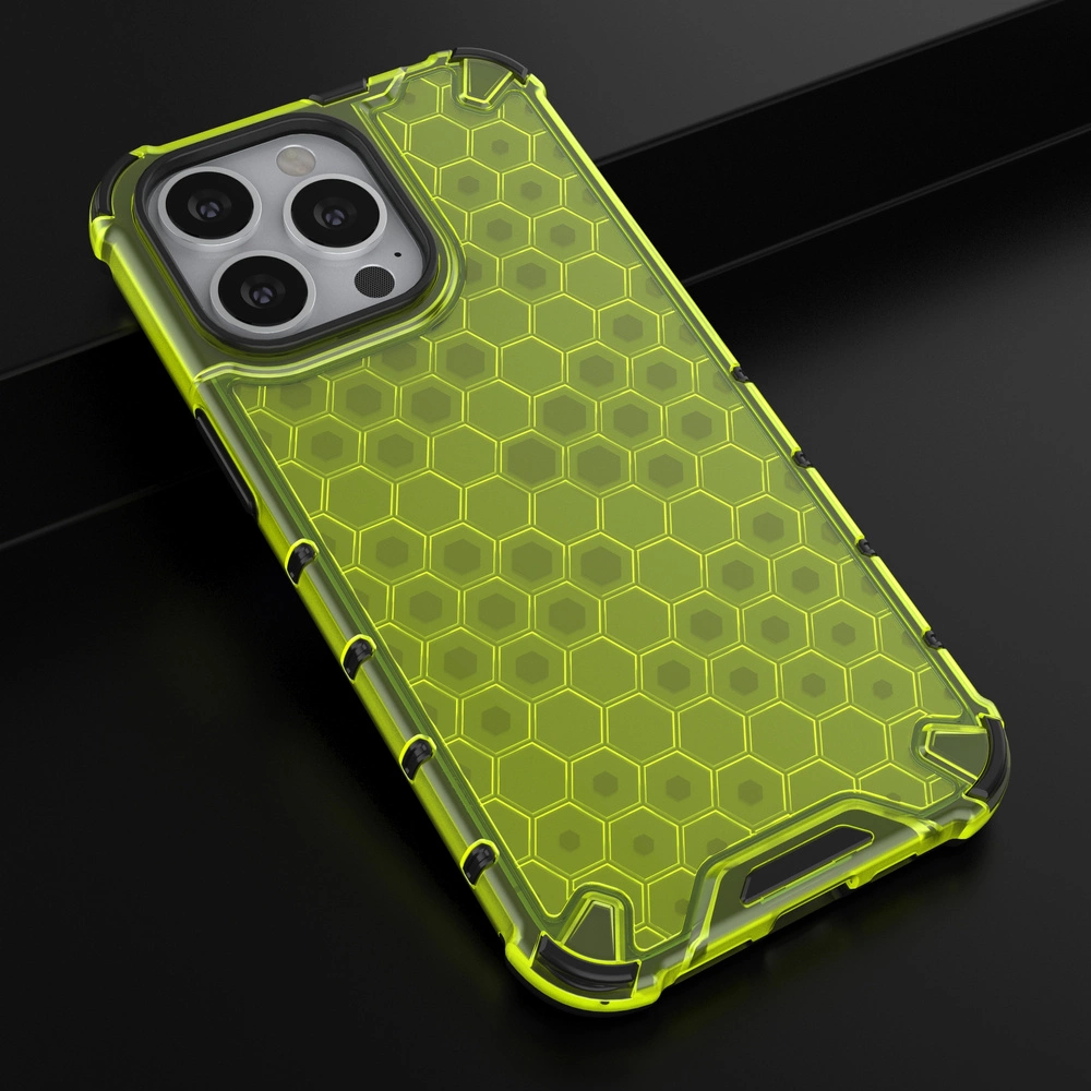Honeycomb dėklas su TPU apsauga iPhone 13 Pro žalias - Image 14