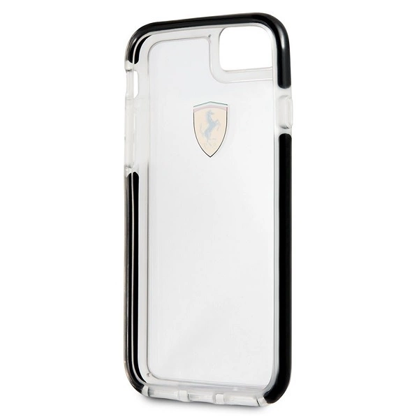 Ferrari kietas dėklas FEGLHCP7BK iPhone 7/8 SE 2020 / SE 2022 Shockproof skaidrus juodas - Image 4