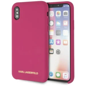 Karl Lagerfeld Silicone iPhone X/Xs Hardcase - Fuchsia