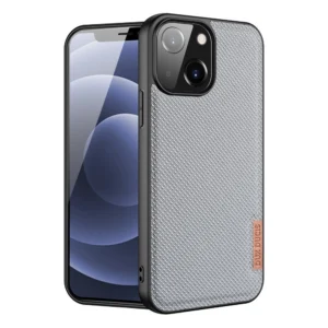 Dux Ducis Fino case covered with nylon material for iPhone 13 mini gray