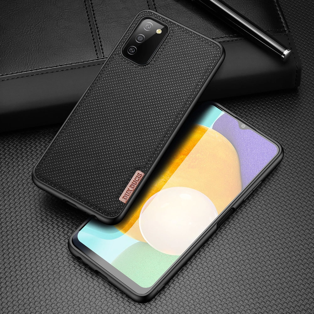 Dux Ducis Fino dėklas, padengtas nailono medžiaga, Samsung Galaxy A03s juodas - Image 2