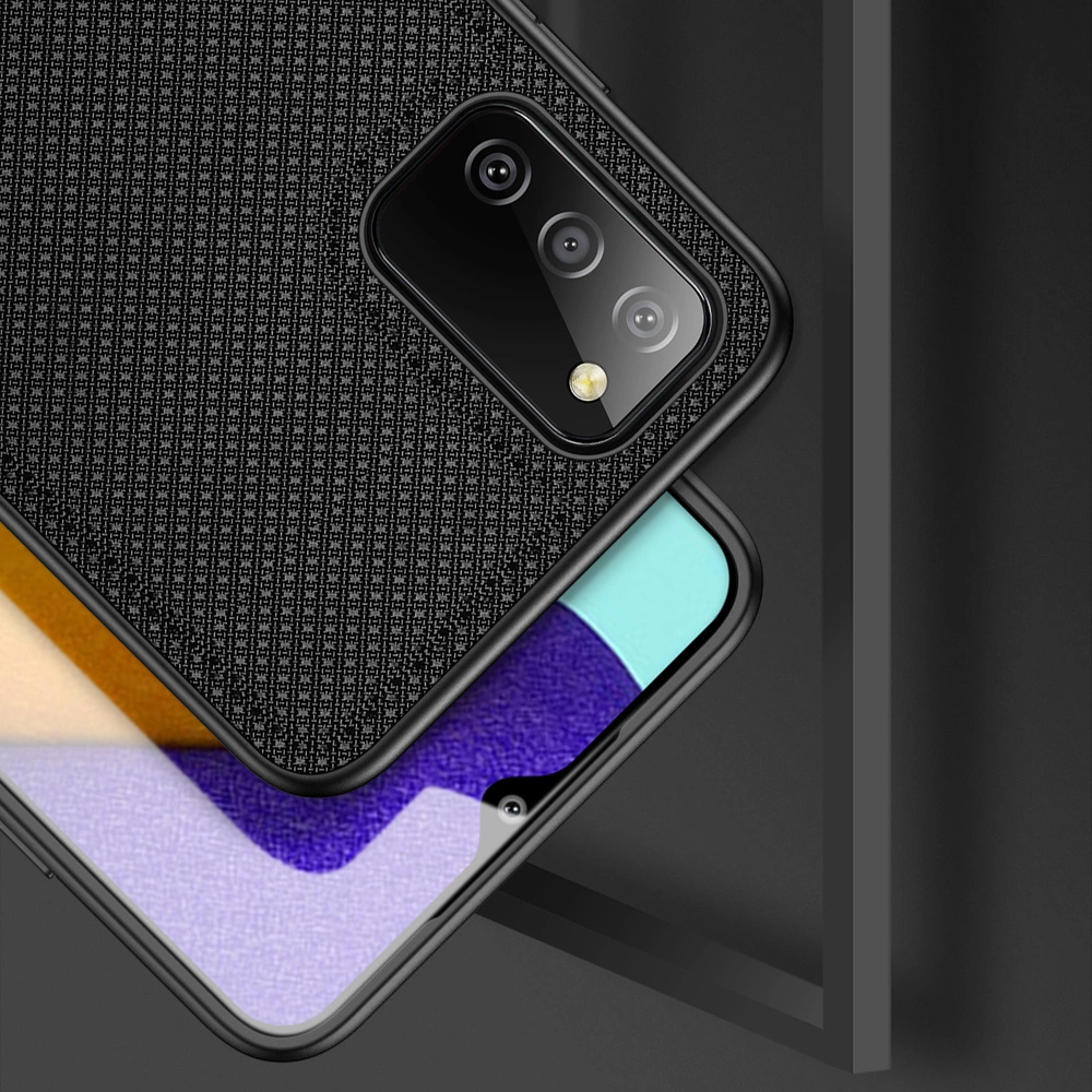Dux Ducis Fino dėklas, padengtas nailono medžiaga, Samsung Galaxy A03s juodas - Image 4