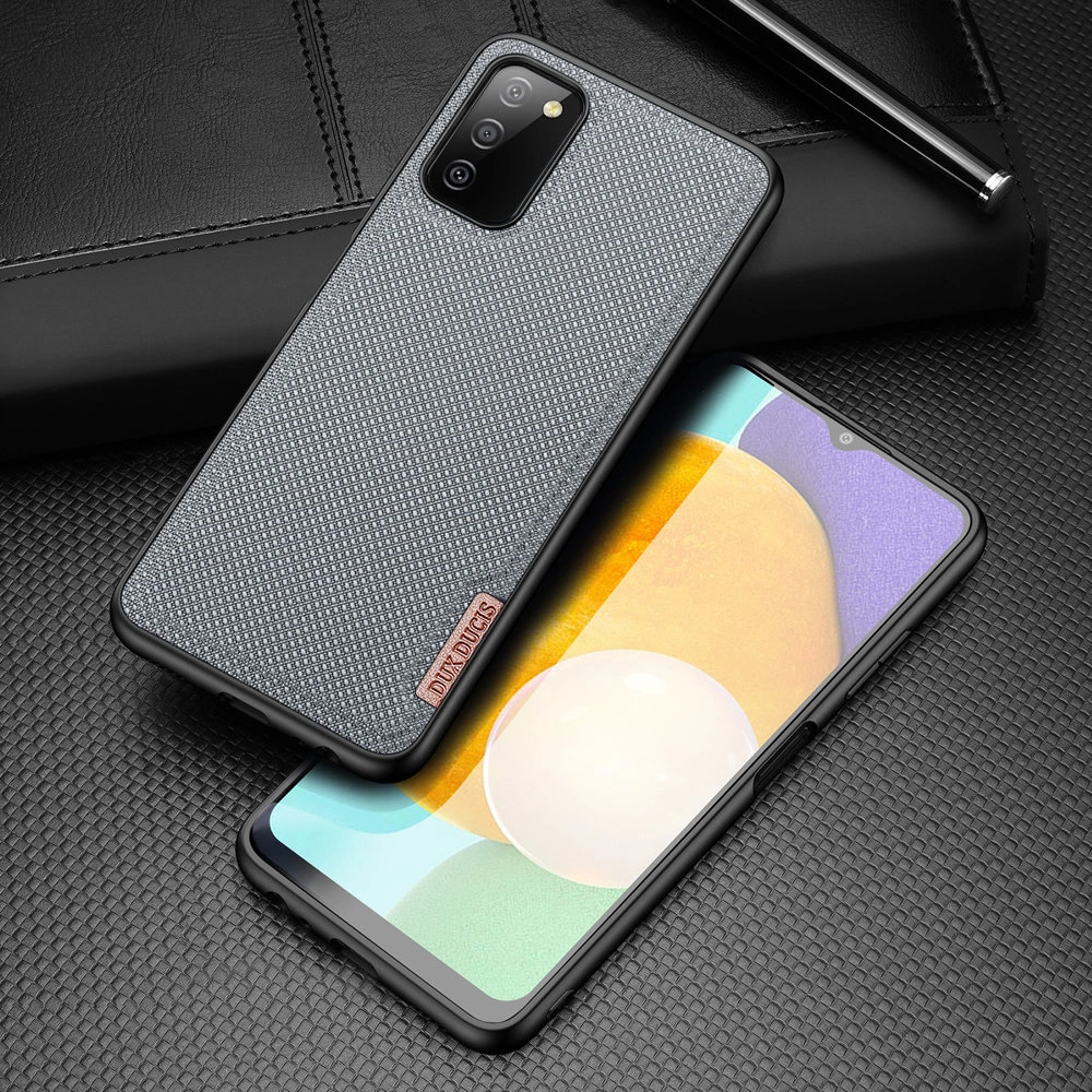 Dux Ducis Fino dėklas, padengtas nailono medžiaga, Samsung Galaxy A03s pilkas - Image 2