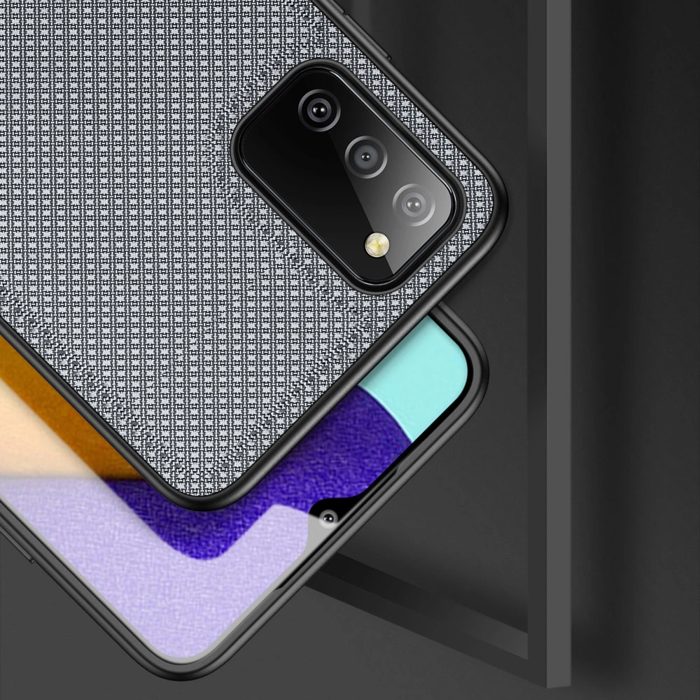 Dux Ducis Fino dėklas, padengtas nailono medžiaga, Samsung Galaxy A03s pilkas - Image 4