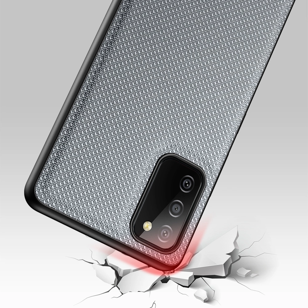 Dux Ducis Fino dėklas, padengtas nailono medžiaga, Samsung Galaxy A03s pilkas - Image 6