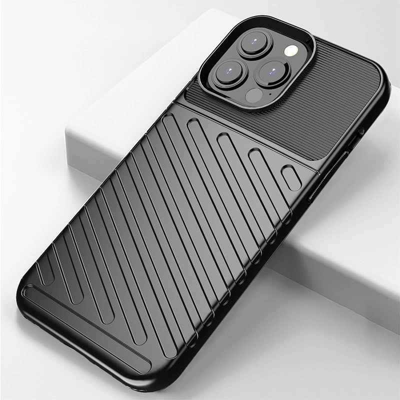 Thunder Case lankstus tvirtas dėklas TPU iPhone 13 Pro Max žalias - Image 15