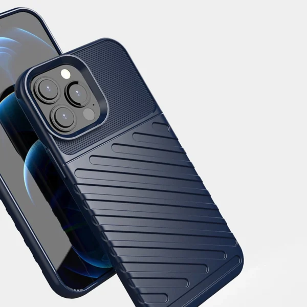 Thunder Case lankstus tvirtas dėklas TPU iPhone 13 Pro Max mėlynas - Image 2