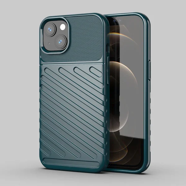 Thunder Case lankstus tvirtas dėklas TPU iPhone 13 žalias - Image 2