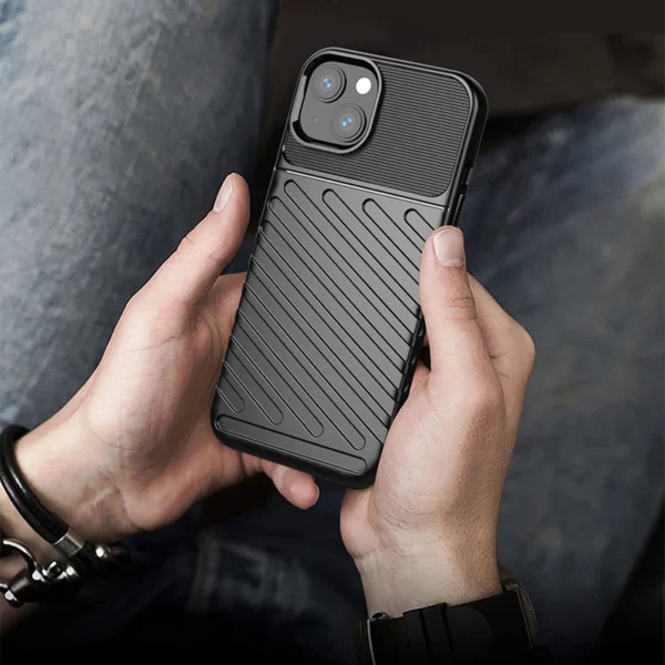 Thunder Case lankstus tvirtas dėklas TPU iPhone 13 žalias - Image 10