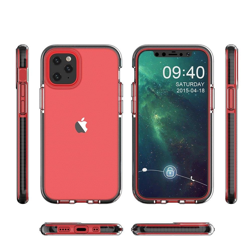 Spring Case permatomas TPU gelio dėklas su spalvotu rėmeliu iPhone 13 Pro šviesiai mėlynas - Image 2