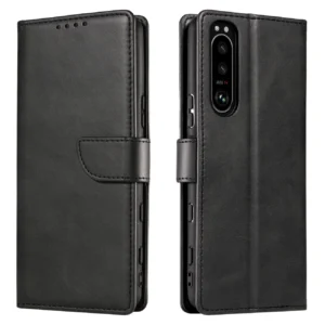 Magnet Case elegant case cover cover with a flap and stand function for Sony Xperia 1 III black