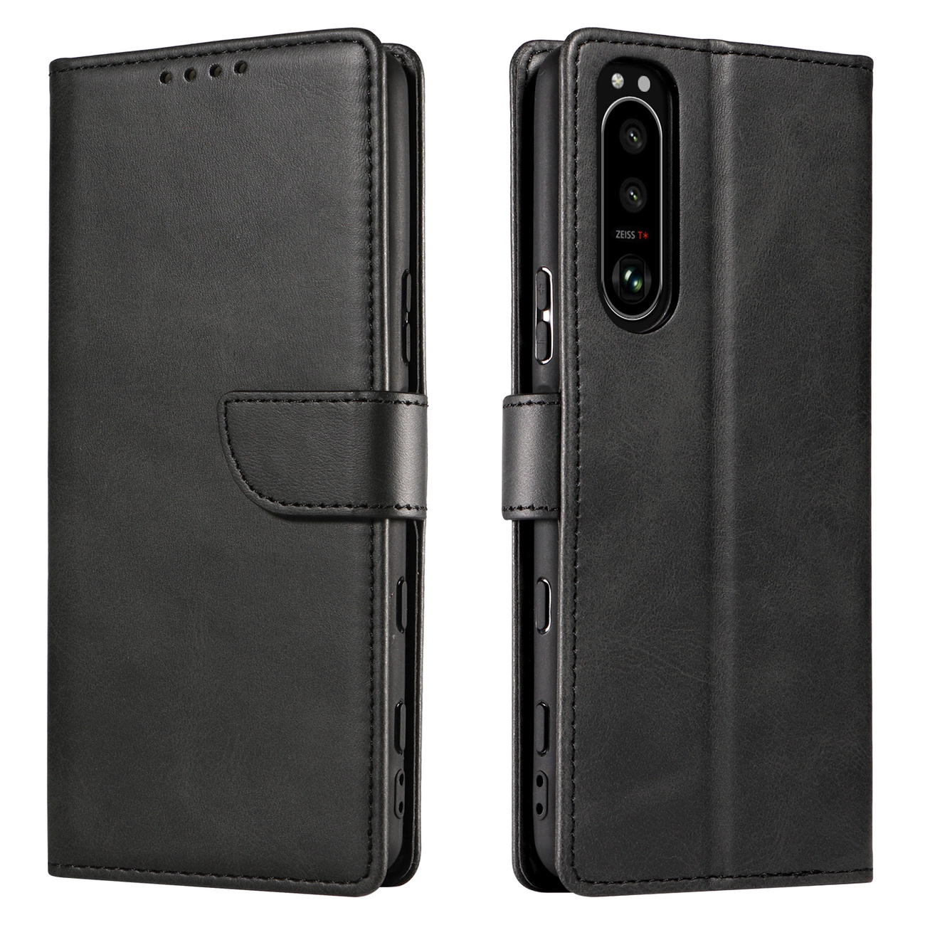 Magnet Case elegant case cover cover with a flap and stand function for Sony Xperia 1 III black