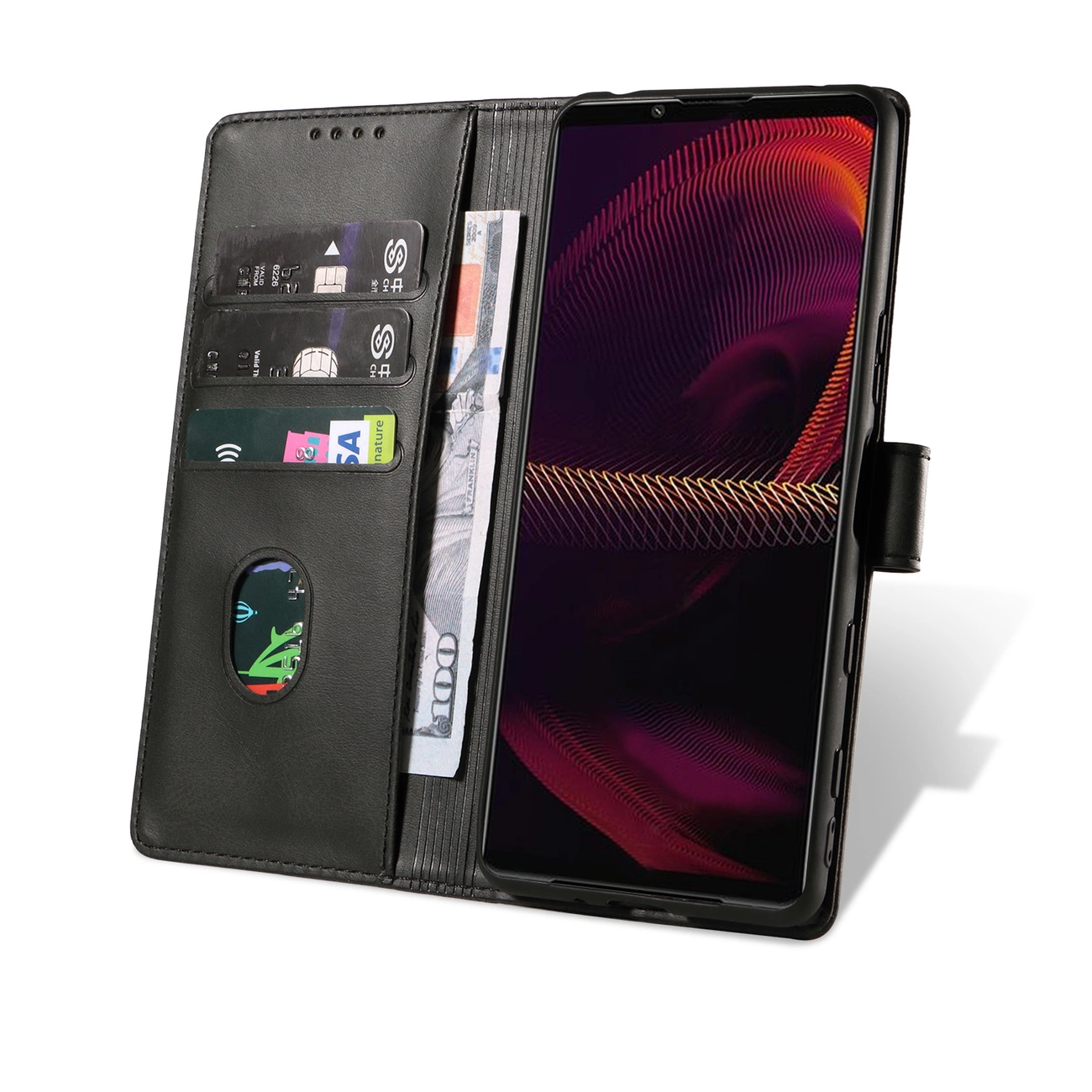 Magnet Case elegantiškas dėklas su volelės funkcija Sony Xperia 1 III juodas - Image 6