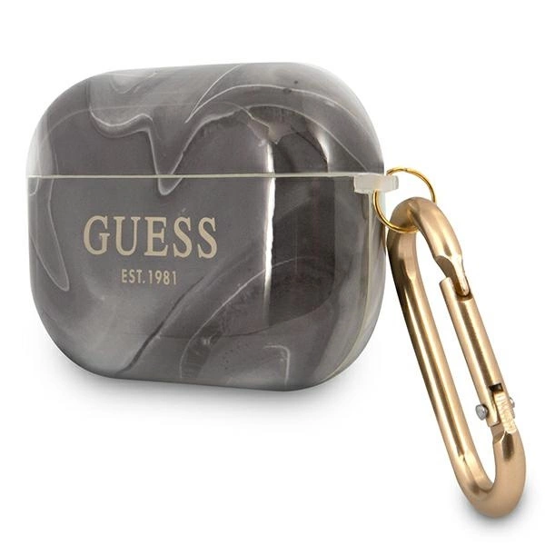 Guess GUAPUNMK AirPods Pro dėklas juodas/juodas Marble Collection - Image 3