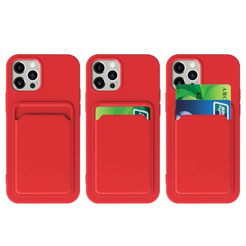 Card Case silikoninė piniginė su kortelės lizdu dokumentams Samsung Galaxy A42 5G balta - Image 9