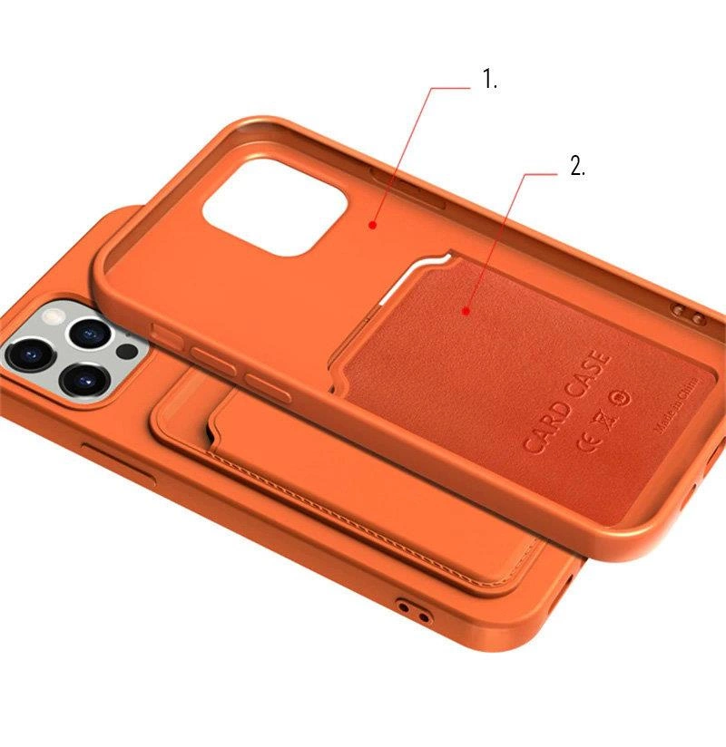 Card Case silikoninė piniginė su kortelės lizdu dokumentams Samsung Galaxy S21+ 5G (S21 Plus 5G) juoda - Image 4