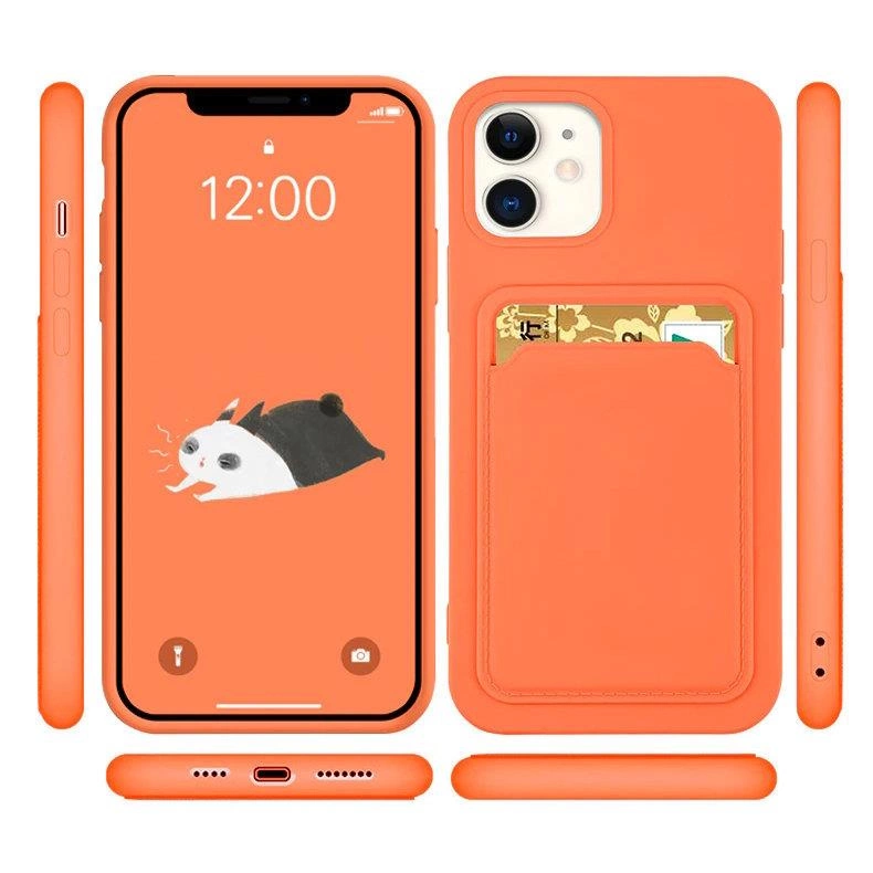 Card Case silikoninė piniginė su kortelės lizdu dokumentams Samsung Galaxy S21+ 5G (S21 Plus 5G) juoda - Image 7
