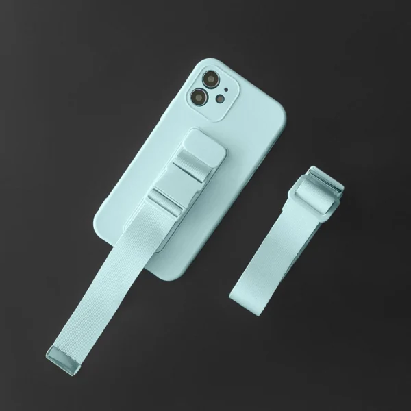 Rope case, gelinis dėklas su grandinėlės dirželiu, iPhone 12 Pro Max tamsiai mėlynas - Image 10