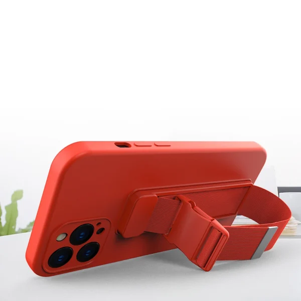 Rope case, gelinis dėklas su grandinėlės dirželiu, iPhone 12 Pro Max tamsiai žalias - Image 5
