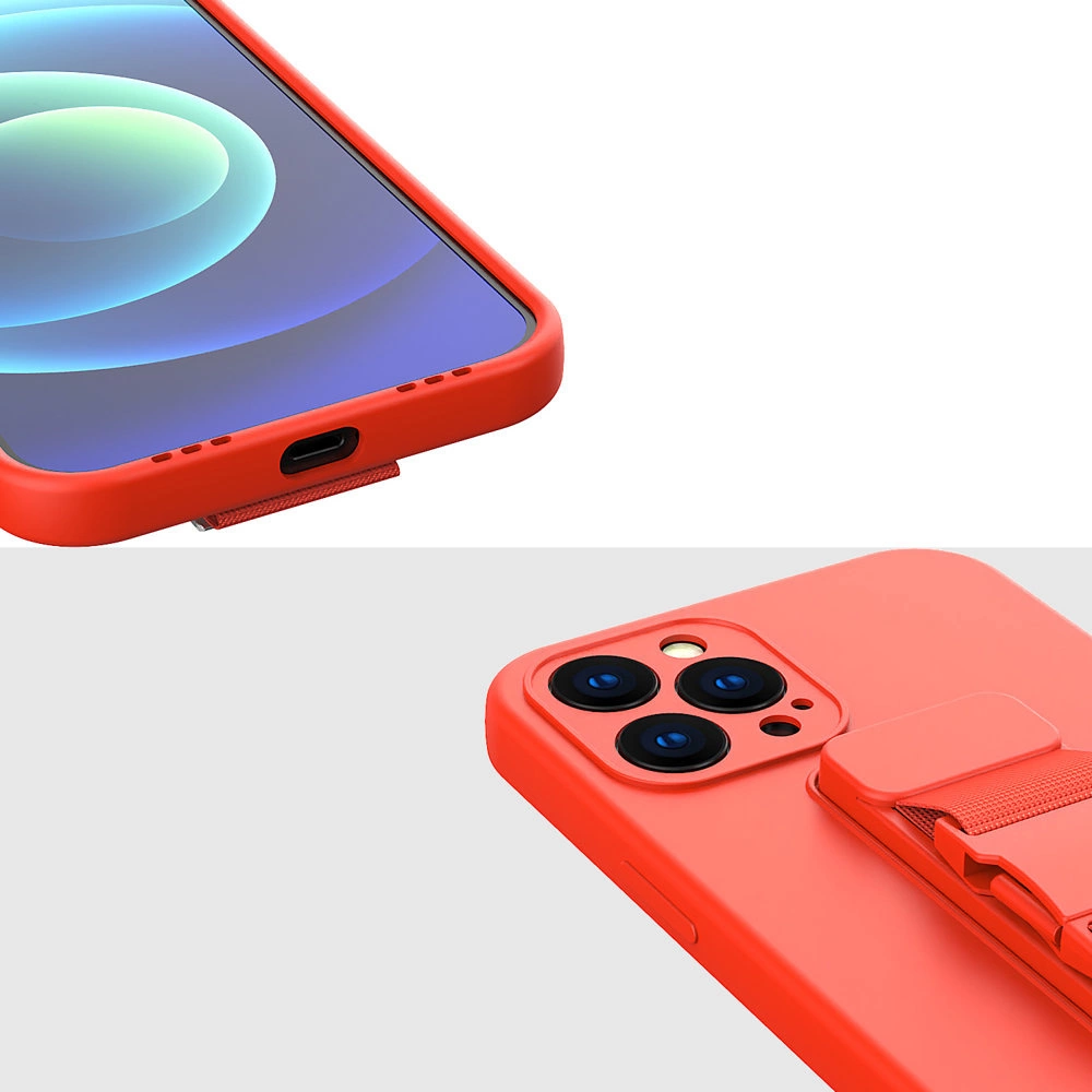Rope case, gelinis dėklas su grandinėlės dirželiu, iPhone 12 Pro Max šviesiai mėlynas - Image 3