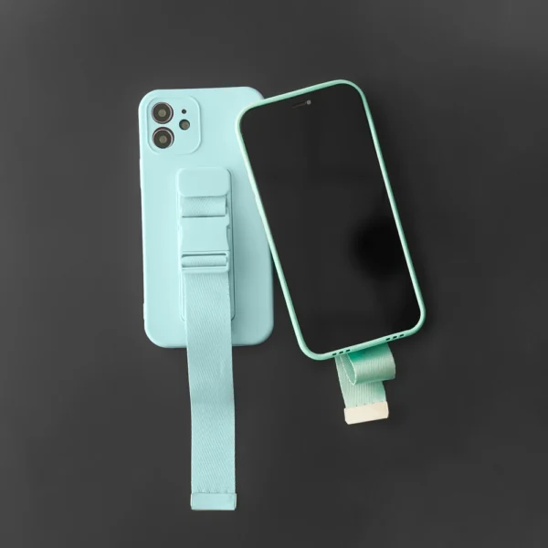 Rope case, gelinis dėklas su grandinėlės dirželiu, iPhone 13 geltonas - Image 11