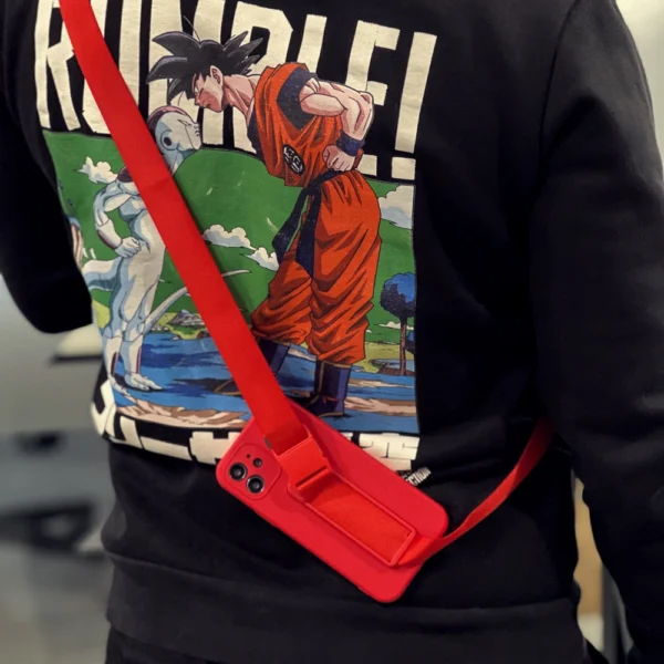 Rope case, gelinis dėklas su grandinėle, Xiaomi Redmi 9 rožinis - Image 16