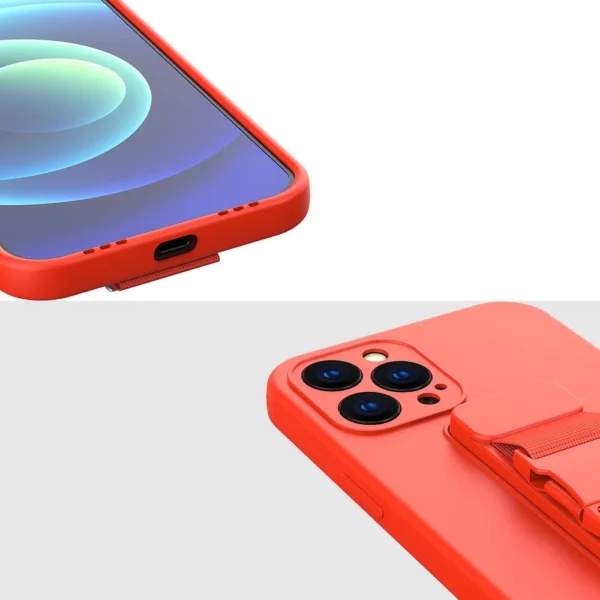 Rope case, gelinis dėklas su grandinėle, Xiaomi Redmi 9 rožinis - Image 4