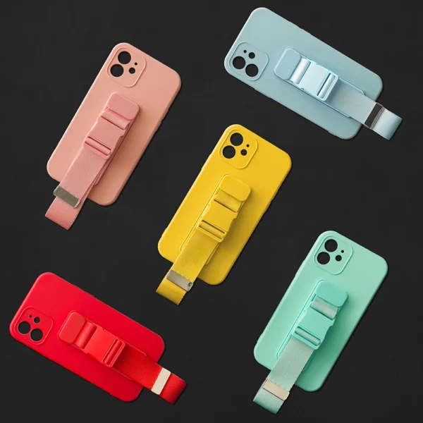 Rope case, gelinis dėklas su dirželio grandinėle, Samsung Galaxy A72 4G raudonas - Image 13