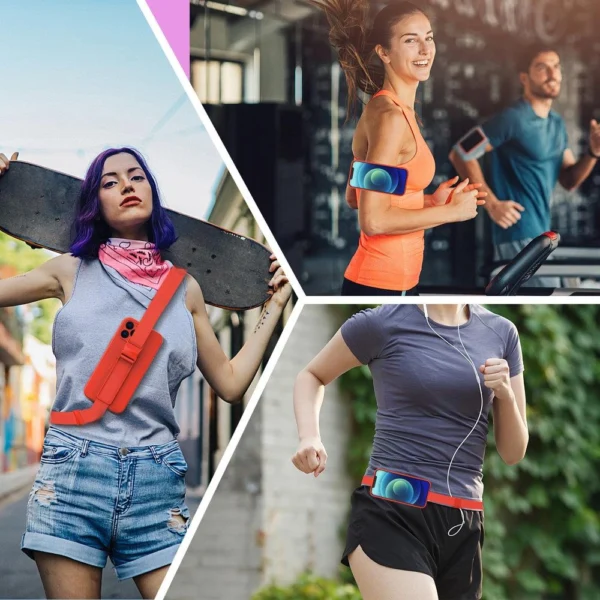 Rope case, gelinis dėklas su dirželio grandinėle, Samsung Galaxy A72 4G rožinis - Image 9