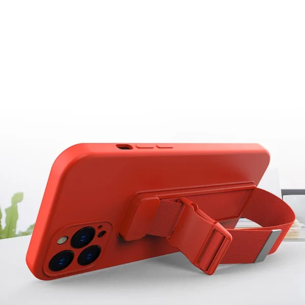 Rope case, gelinis dėklas su dirželio grandinėle, Samsung Galaxy A32 4G raudonas - Image 6