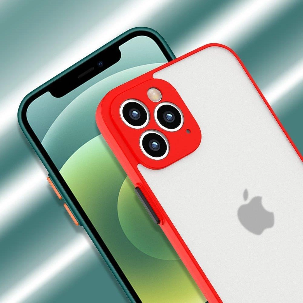 Milky Case silikoninis lankstus permatomas dėklas Xiaomi Redmi Note 10 / Redmi Note 10S raudonas - Image 10