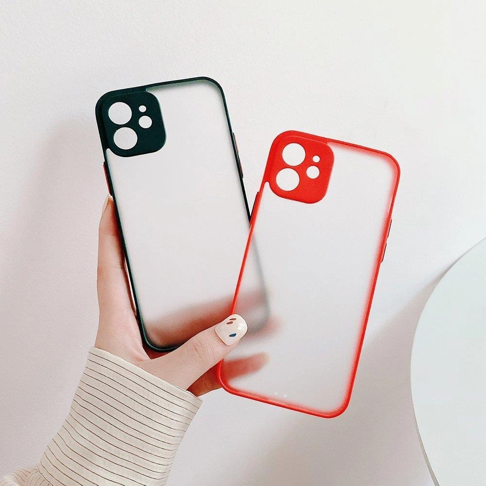 Milky Case silikoninis lankstus permatomas dėklas Xiaomi Redmi Note 10 / Redmi Note 10S raudonas - Image 5